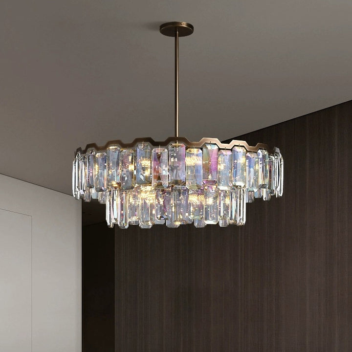 Modern Luxury Dome Round Hardware Crystal 5/6/8+5 - Light Chandelier For Living Room