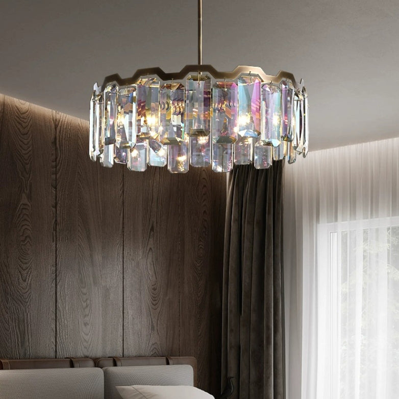 Modern Luxury Dome Round Hardware Crystal 5/6/8+5 - Light Chandelier For Living Room