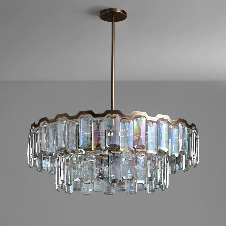 Moderne Luxuskuppel Runde Hardware Kristall 5/6/8+5 - Licht Kronleuchter für Wohnzimmer 