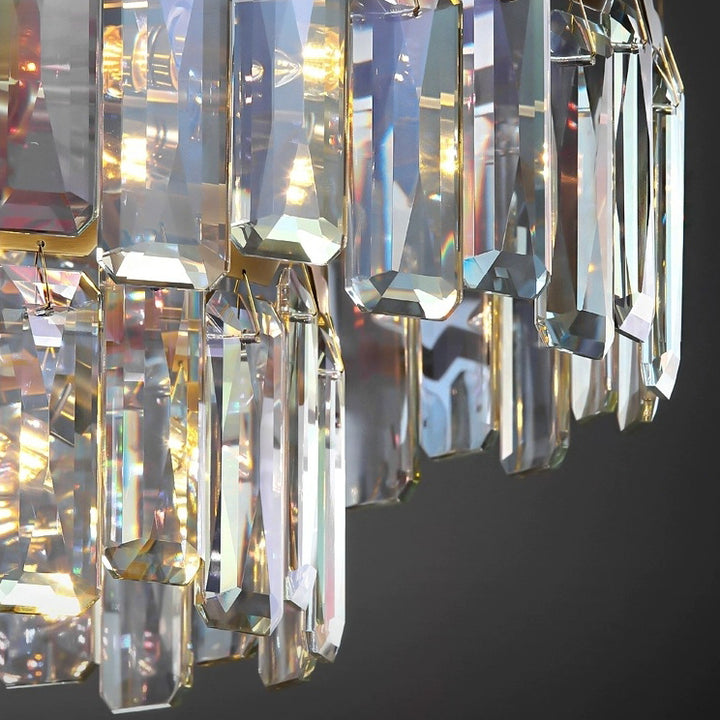 Moderne Luxuskuppel Runde Hardware Kristall 5/6/8+5 - Licht Kronleuchter für Wohnzimmer 