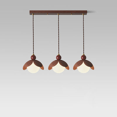 Contemporary Retro Bud Orb Iron Glass 1/3 - Light Chandelier For Living Room