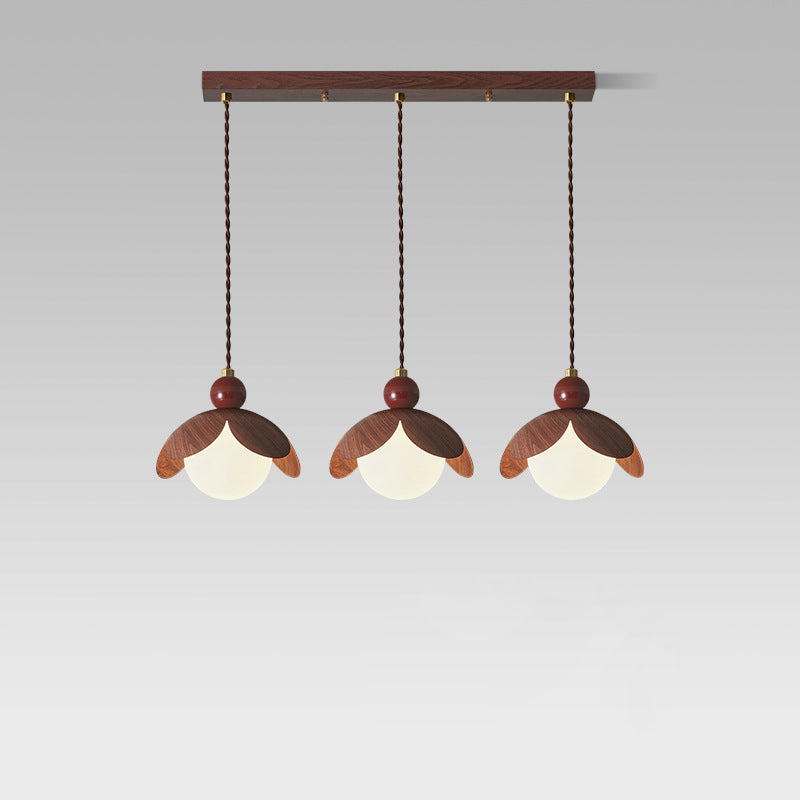 Contemporary Retro Bud Orb Iron Glass 1/3 - Light Chandelier For Living Room