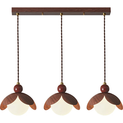 Contemporary Retro Bud Orb Iron Glass 1/3 - Light Chandelier For Living Room