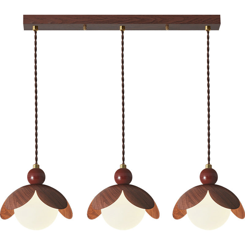 Contemporary Retro Bud Orb Iron Glass 1/3 - Light Chandelier For Living Room