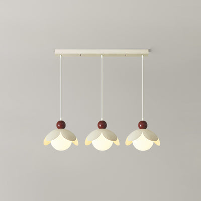 Contemporary Retro Bud Orb Iron Glass 1/3 - Light Chandelier For Living Room
