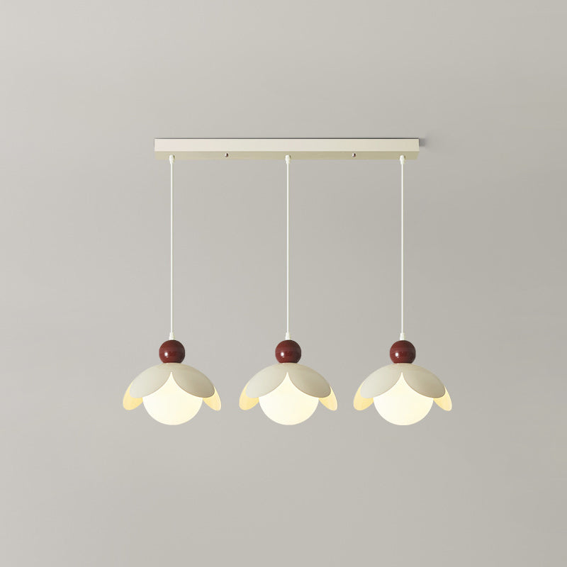 Contemporary Retro Bud Orb Iron Glass 1/3 - Light Chandelier For Living Room