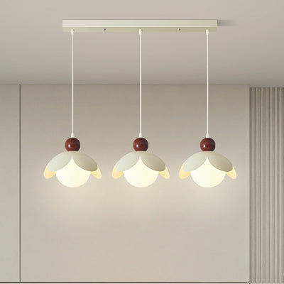 Contemporary Retro Bud Orb Iron Glass 1/3 - Light Chandelier For Living Room