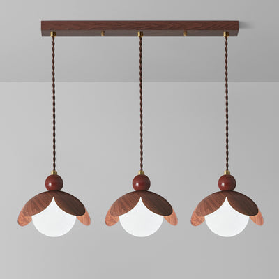 Contemporary Retro Bud Orb Iron Glass 1/3 - Light Chandelier For Living Room