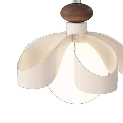 Lustre contemporain nordique en fer crème fleur orbe PE 1/3 - Lumière pour salle à manger 