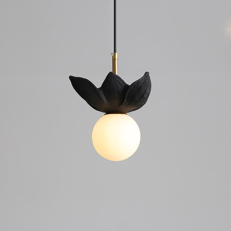 Pétales de Lotus Scandinaves Contemporains Résine Orbe Verre 1 - Suspension Luminaire Pour Salle à Manger 