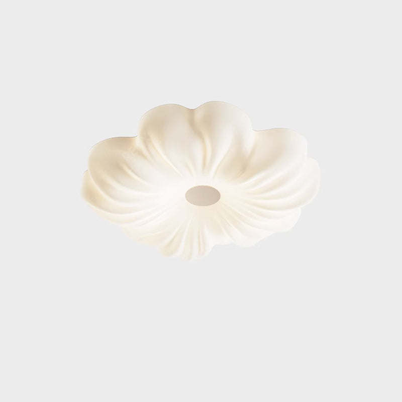 Plafonnier LED monté au ras du plafond en fer PE avec fleurs nordiques contemporaines pour chambre 