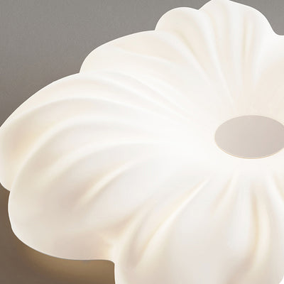 Plafonnier LED monté au ras du plafond en fer PE avec fleurs nordiques contemporaines pour chambre 