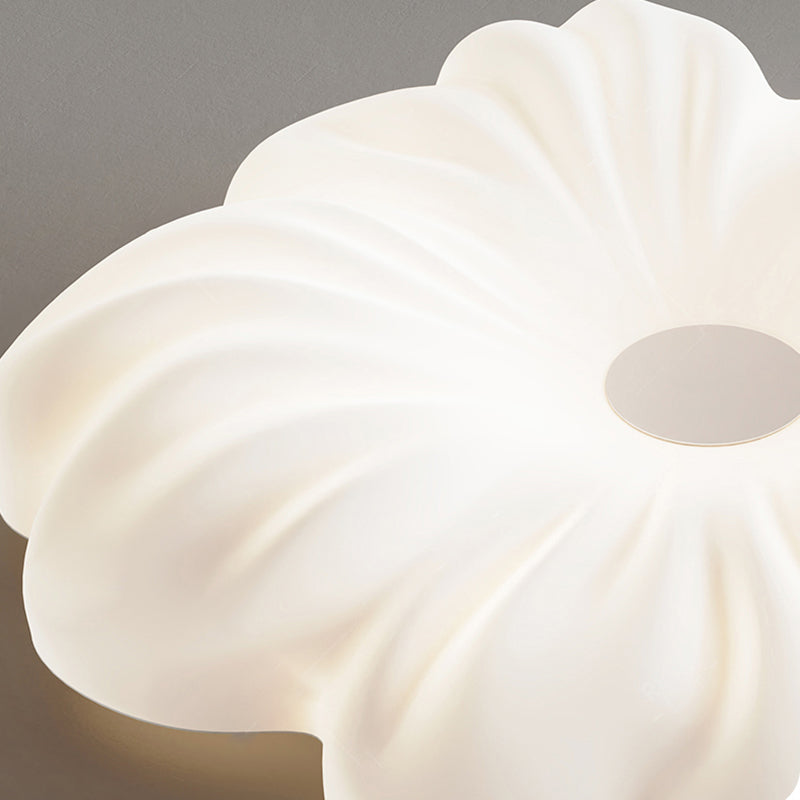 Plafonnier LED monté au ras du plafond en fer PE avec fleurs nordiques contemporaines pour chambre 