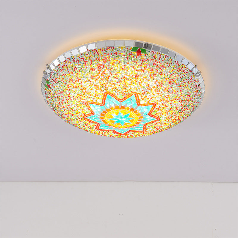 Traditionelle Tiffany-Halbrund-Hardware-Glas 2/3/4 - Licht-Deckenleuchte für das Wohnzimmer 