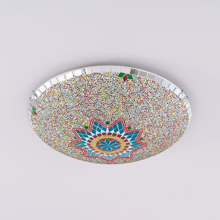 Traditionelle Tiffany-Halbrund-Hardware-Glas 2/3/4 - Licht-Deckenleuchte für das Wohnzimmer 