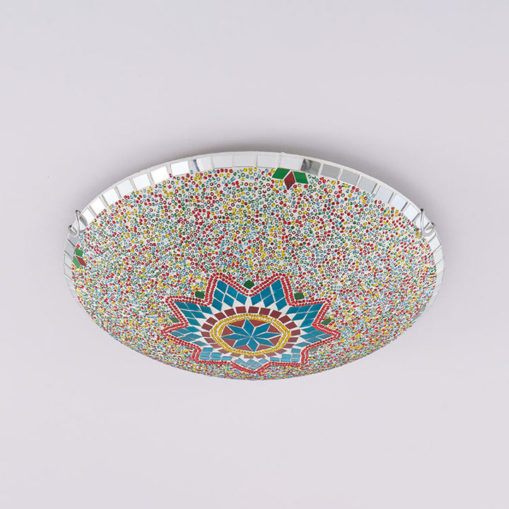 Traditionelle Tiffany-Halbrund-Hardware-Glas 2/3/4 - Licht-Deckenleuchte für das Wohnzimmer 