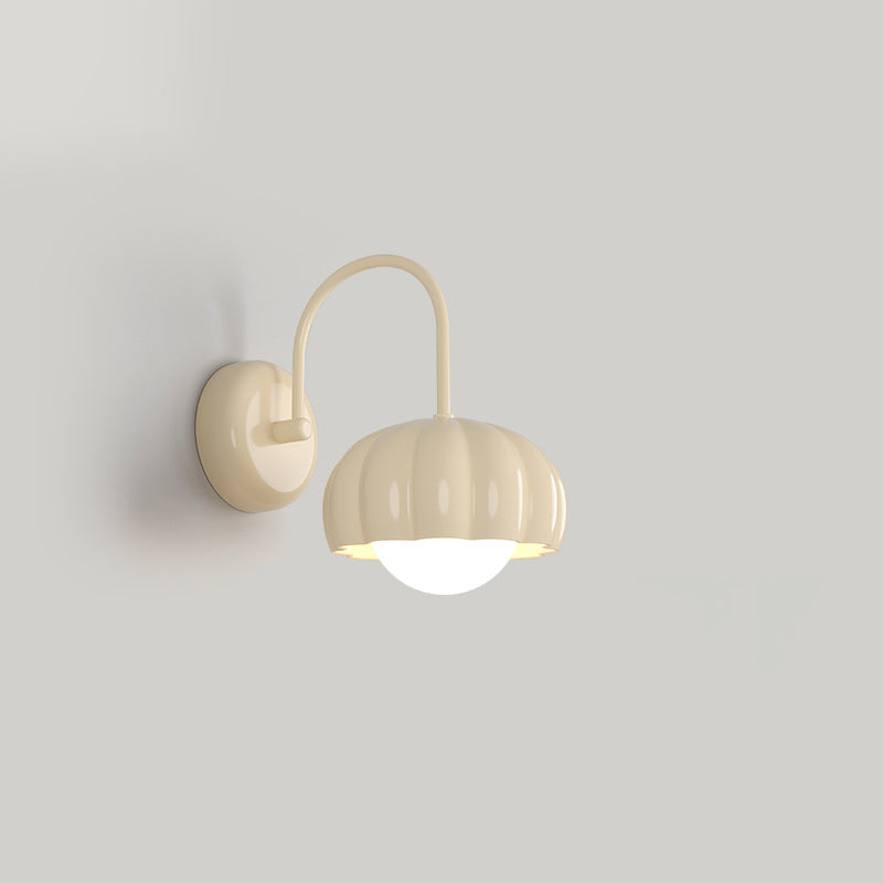 Applique murale contemporaine nordique en résine de citrouille crème avec matériel PE 1 - lampe pour chambre à coucher 