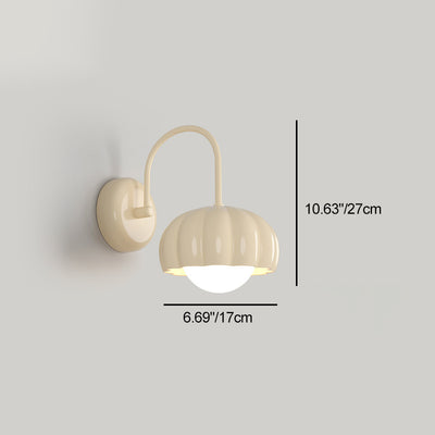 Applique murale contemporaine nordique en résine de citrouille crème avec matériel PE 1 - lampe pour chambre à coucher 