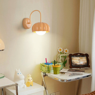 Applique murale contemporaine nordique en résine de citrouille crème avec matériel PE 1 - lampe pour chambre à coucher 