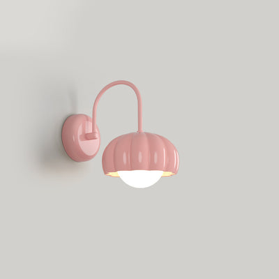Applique murale contemporaine nordique en résine de citrouille crème avec matériel PE 1 - lampe pour chambre à coucher 