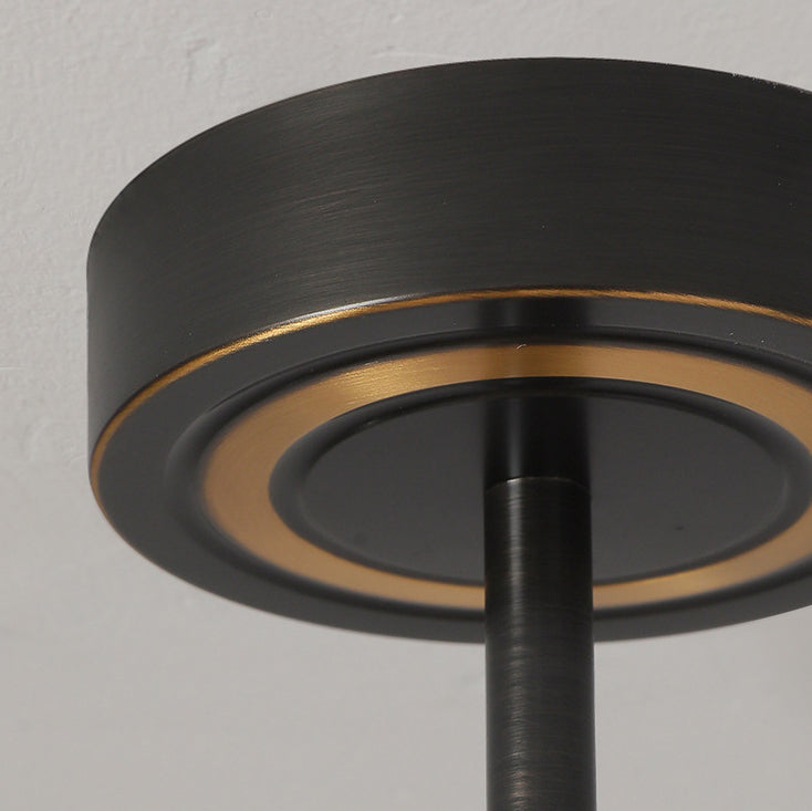 ضوء قلادة LED تقليدي صيني على شكل ورقة البرسيم الرباعية الأسطوانية من سبائك الزنك والنحاس مع زهور الخوخ لغرفة النوم 