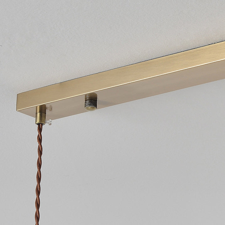Lámpara de araña de hierro cónico francés tradicional de vidrio y madera maciza 1/3 - Luz para comedor 