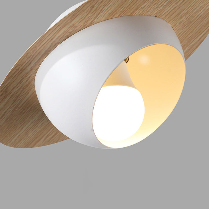 Chandelier contemporain en fer et aluminium de forme OVNI nordique à 3 lumières pour salle à manger 