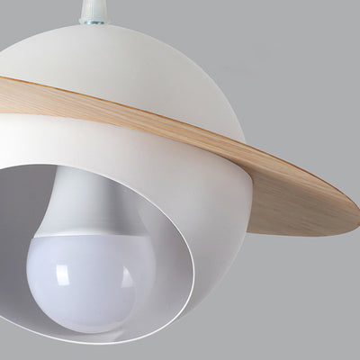Chandelier contemporain en fer et aluminium de forme OVNI nordique à 3 lumières pour salle à manger 