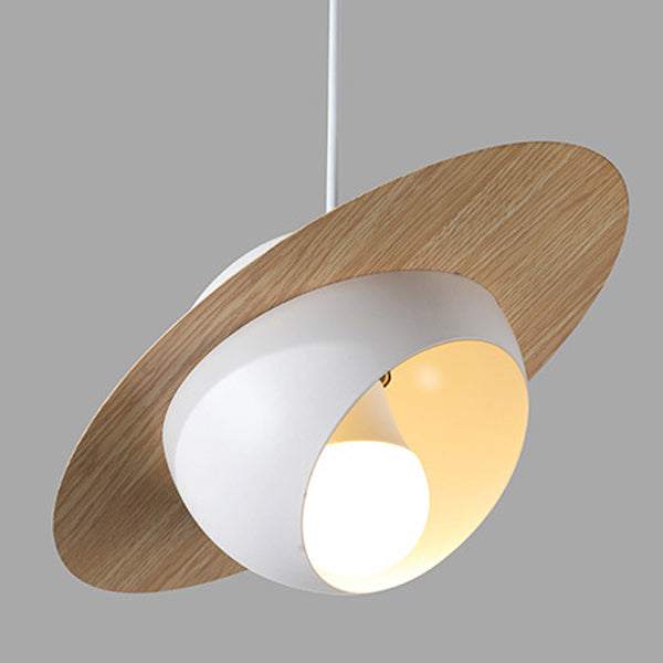 Chandelier contemporain en fer et aluminium de forme OVNI nordique à 3 lumières pour salle à manger 