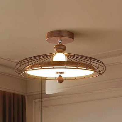 Traditionelle französische runde Gittereisen-Acryl-LED-Deckenleuchte für das Schlafzimmer 