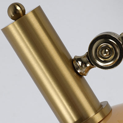 Zeitgenössische Retro-Halbrund-Basis Biegsame Gummiholz Marmor Glas 1-Licht Stehende Stehlampe für Wohnzimmer 