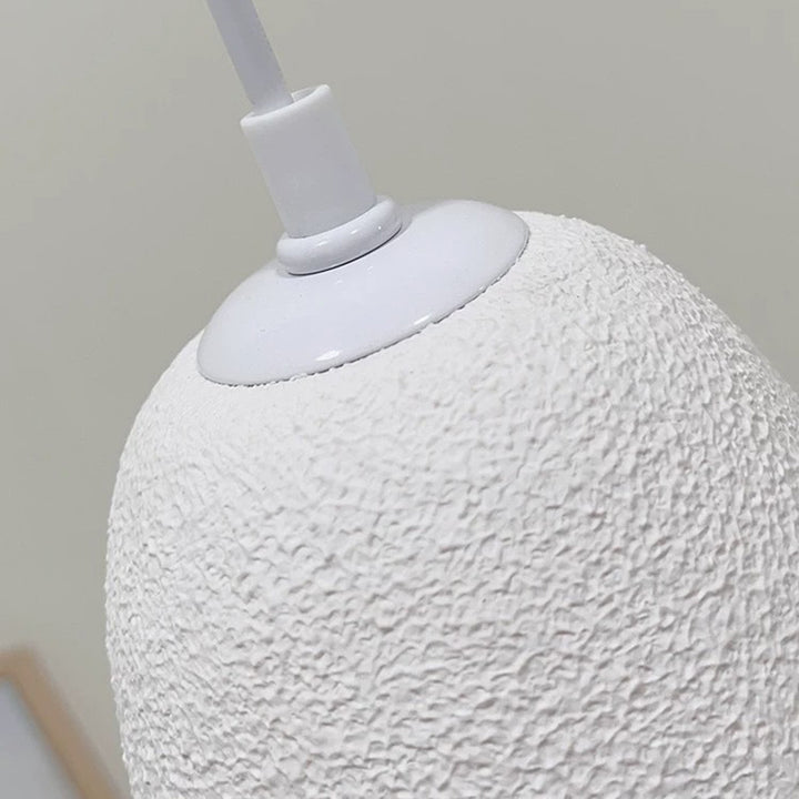 Contemporary Scandinavian Semicircular Water Drop Full Polystyrene 1 - Light Pendant Light For Dining Room