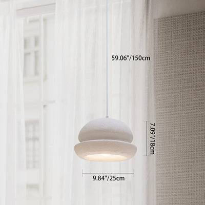 Lámpara colgante contemporánea escandinava semicircular de gota de agua de poliestireno completo de 1 luz para comedor 