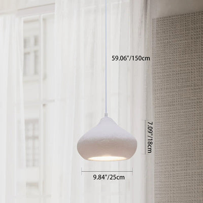 Lámpara colgante contemporánea escandinava semicircular de gota de agua de poliestireno completo de 1 luz para comedor 