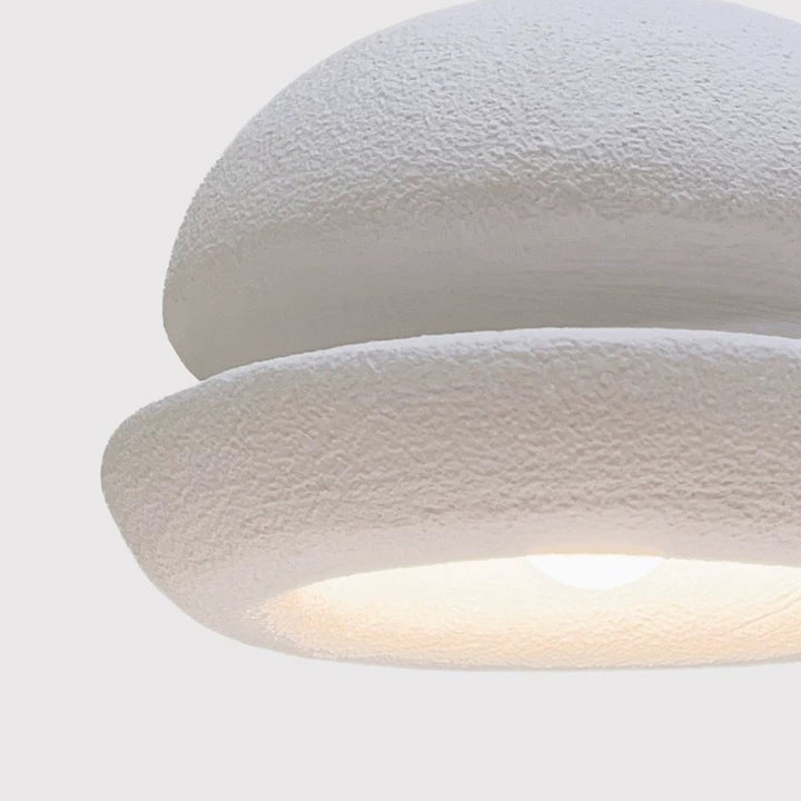 Contemporary Scandinavian Semicircular Water Drop Full Polystyrene 1 - Light Pendant Light For Dining Room