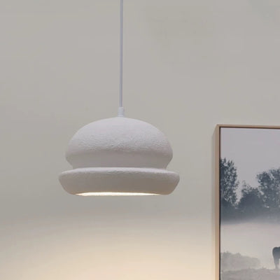 Lámpara colgante contemporánea escandinava semicircular de gota de agua de poliestireno completo de 1 luz para comedor 