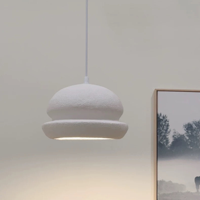 Lámpara colgante contemporánea escandinava semicircular de gota de agua de poliestireno completo de 1 luz para comedor 