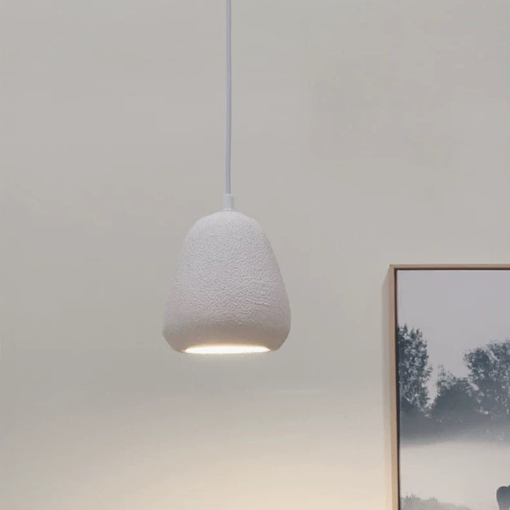 Contemporary Scandinavian Semicircular Water Drop Full Polystyrene 1 - Light Pendant Light For Dining Room