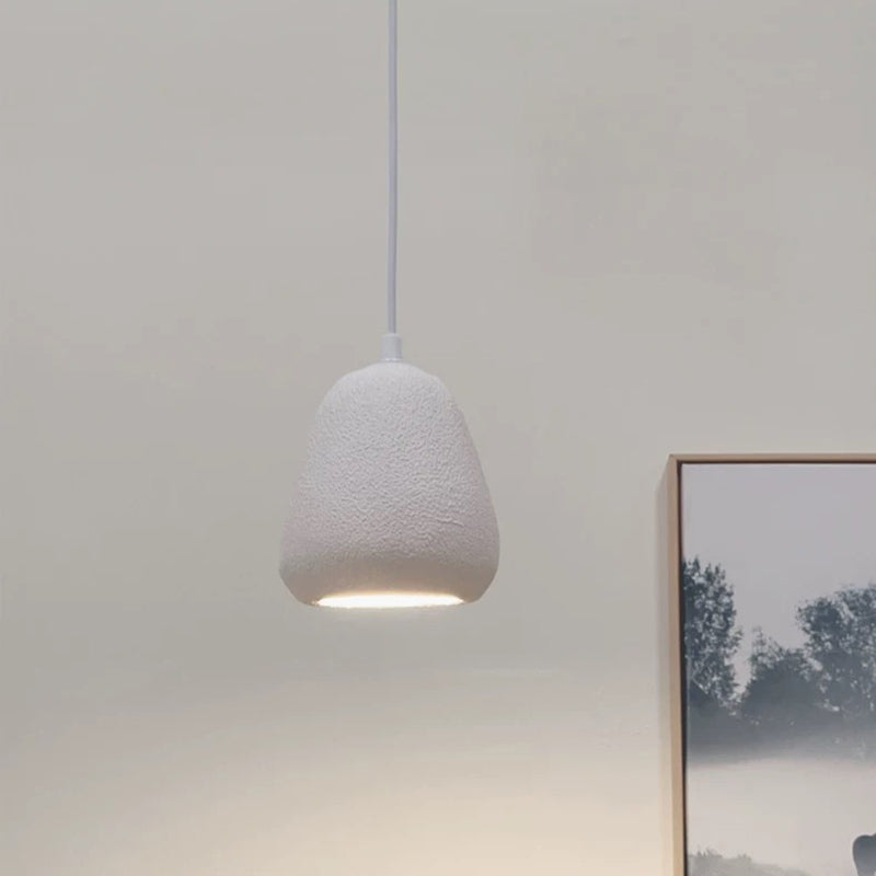 Lámpara colgante contemporánea escandinava semicircular de gota de agua de poliestireno completo de 1 luz para comedor 