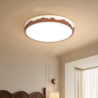 Lumière de plafond LED encastrée en acrylique avec matériel contemporain rétro rond carré à bord ondulé pour chambre 