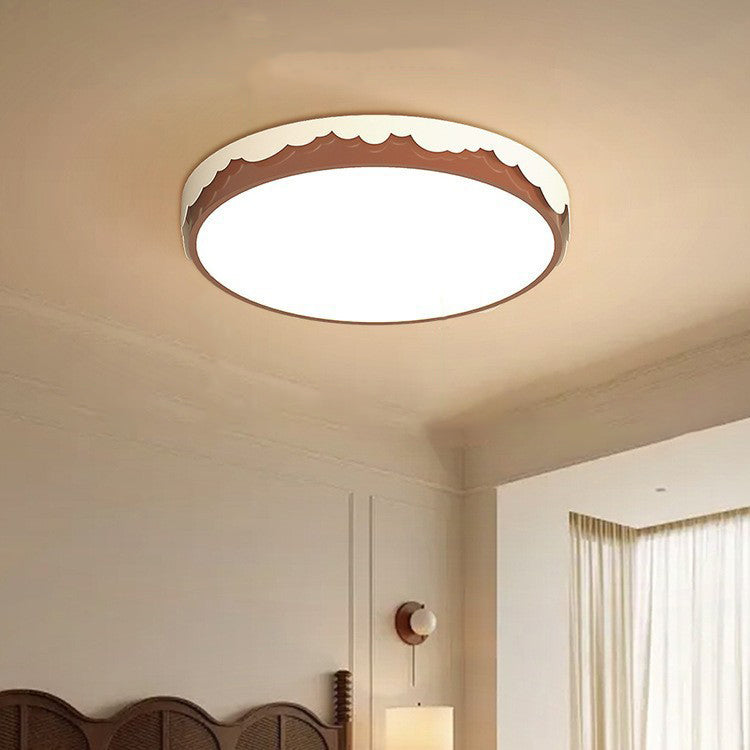 Lumière de plafond LED encastrée en acrylique avec matériel contemporain rétro rond carré à bord ondulé pour chambre 