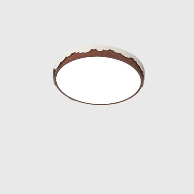 Lumière de plafond LED encastrée en acrylique avec matériel contemporain rétro rond carré à bord ondulé pour chambre 