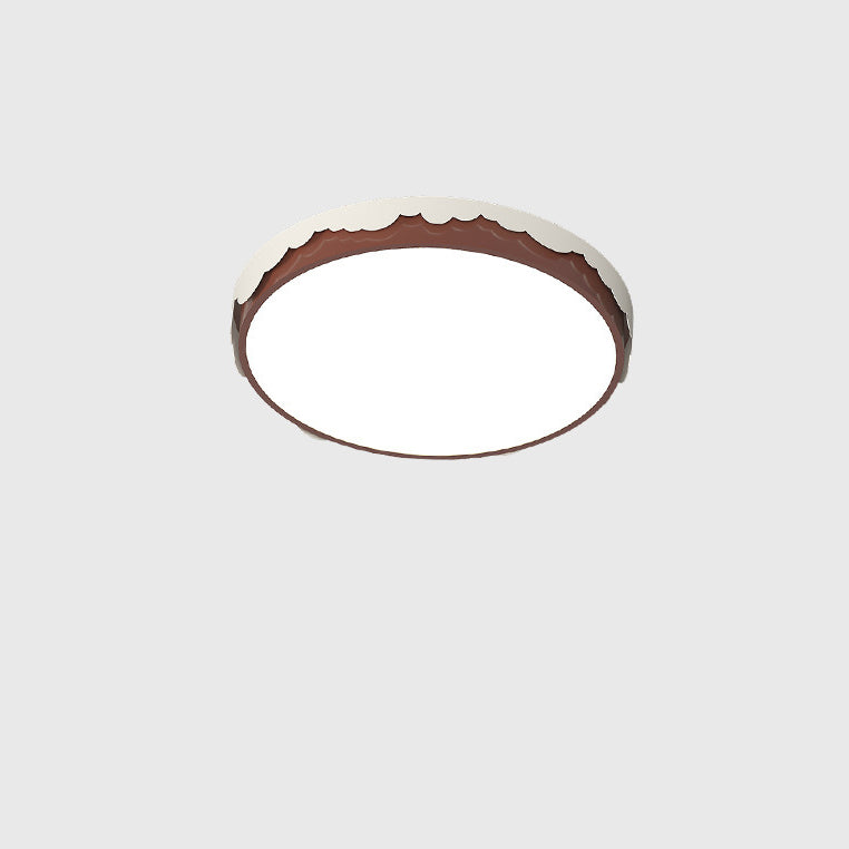 Lumière de plafond LED encastrée en acrylique avec matériel contemporain rétro rond carré à bord ondulé pour chambre 