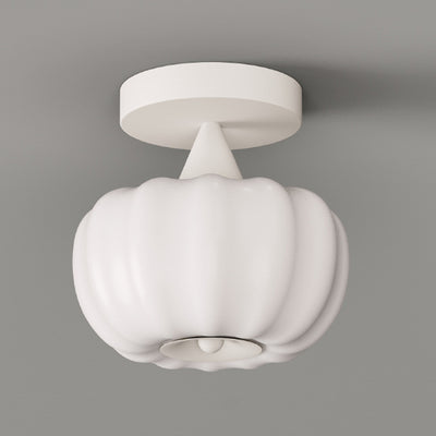 Plafonnier à LED moulé par rotation en fer Nordic contemporain en forme de citrouille pour couloirs 