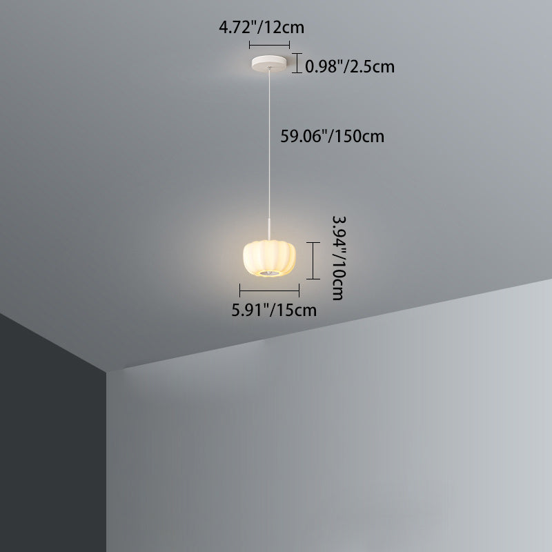 Lustre à LED moulé par rotation en fer et citrouille nordique contemporain pour chambre 
