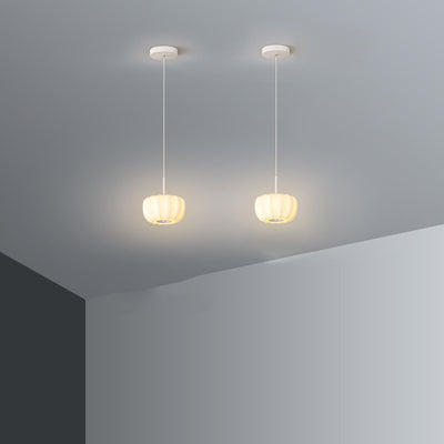 Lustre à LED moulé par rotation en fer et citrouille nordique contemporain pour chambre 