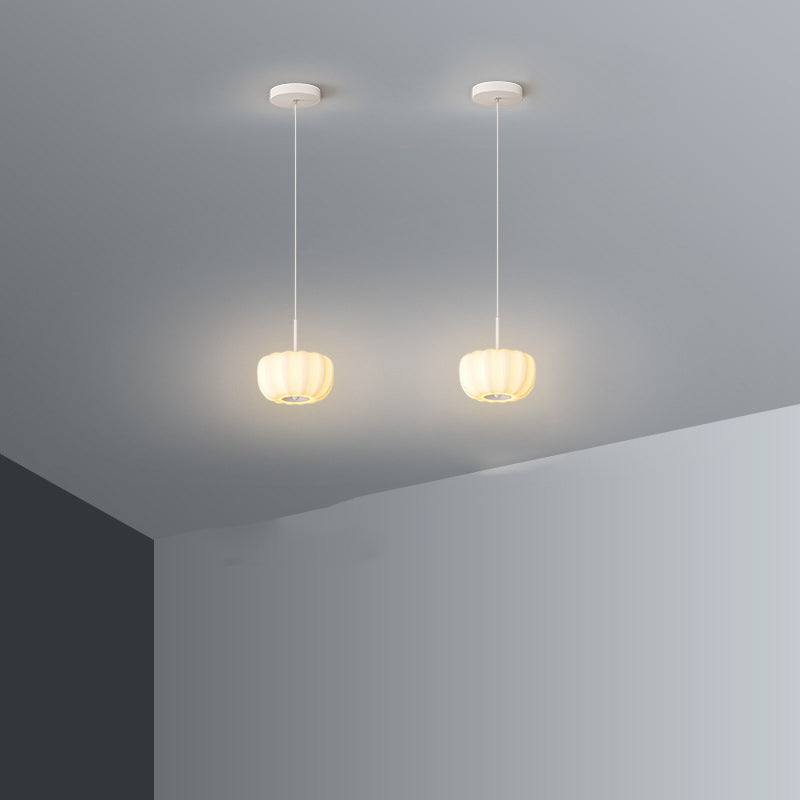 Lustre à LED moulé par rotation en fer et citrouille nordique contemporain pour chambre 