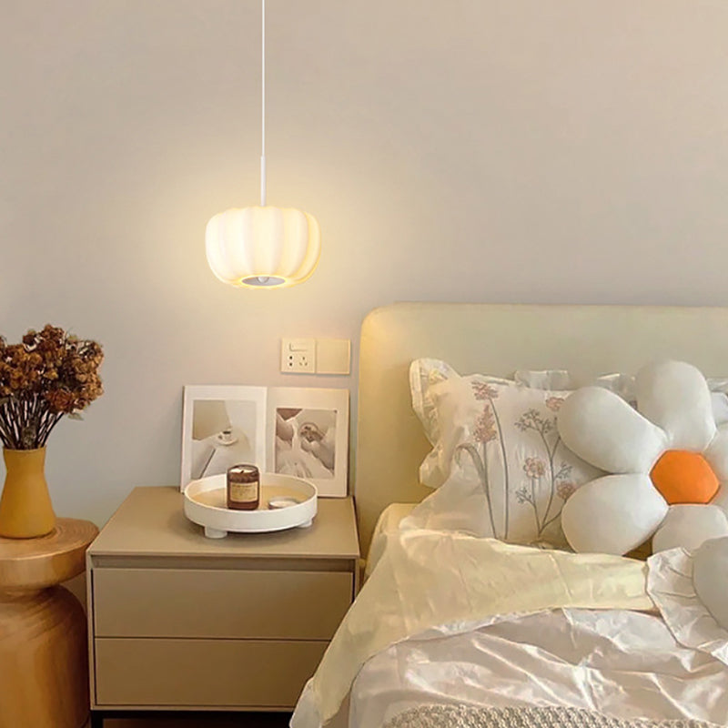 Lustre à LED moulé par rotation en fer et citrouille nordique contemporain pour chambre 