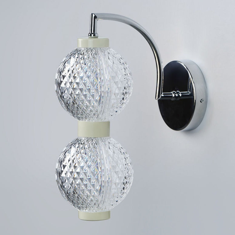 Lampe murale contemporaine nordique avec orbes rondes en acrylique et fer 1/2 - pour chambre à coucher 