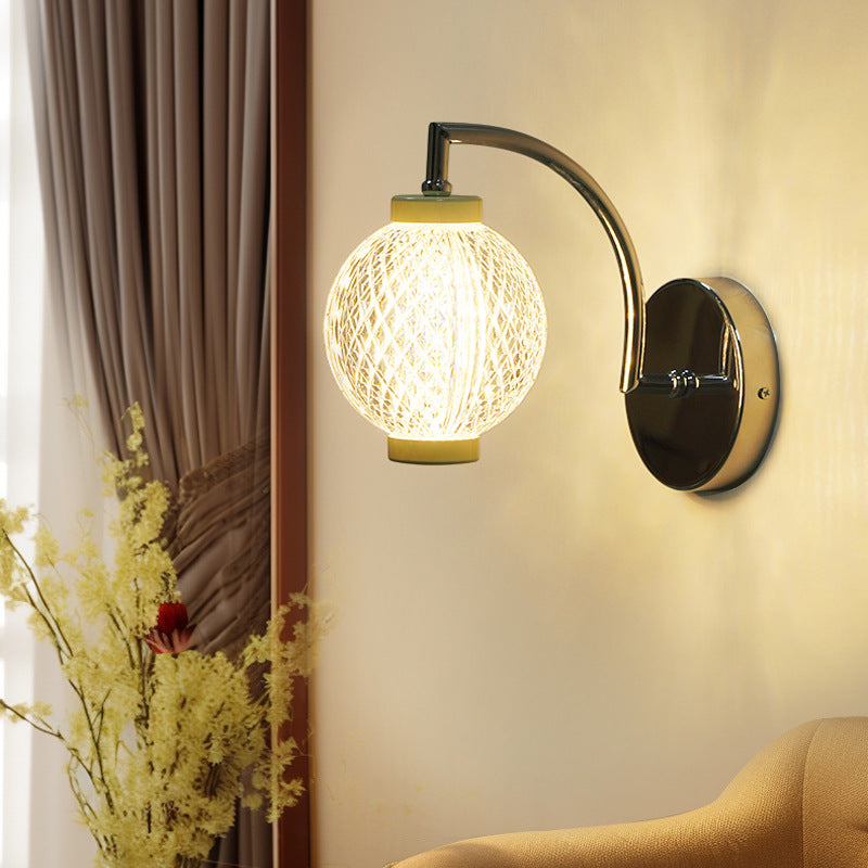 Lampe murale contemporaine nordique avec orbes rondes en acrylique et fer 1/2 - pour chambre à coucher 